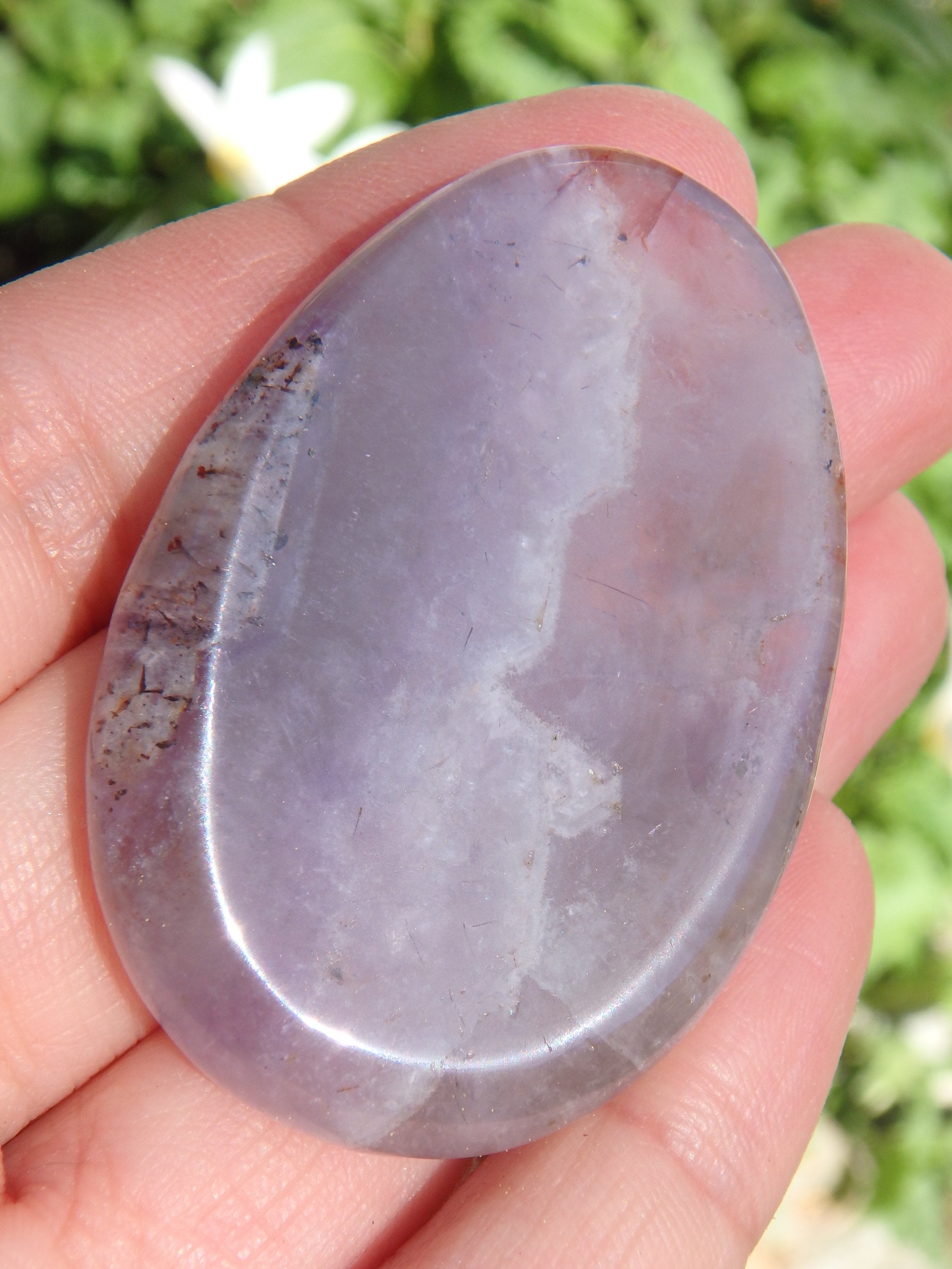 Soothing Auralite-23 Polished Worry Stone From Canada 1 - Earth Family Crystals