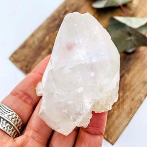 Heulandite Included Raw Calcite Point From India - Earth Family Crystals