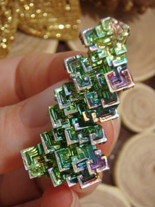 Gorgeous Depth Rainbow Bismuth Specimen From Germany 2 - Earth Family Crystals