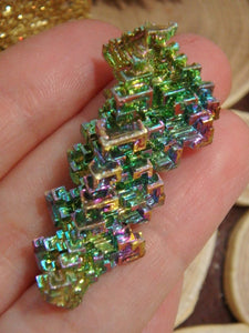 Gorgeous Depth Rainbow Bismuth Specimen From Germany 2 - Earth Family Crystals