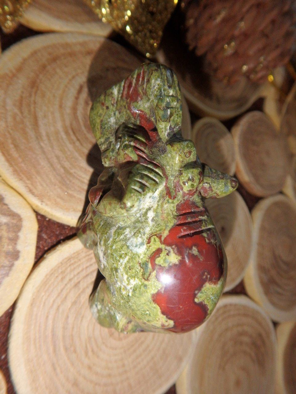 Dragons Blood Jasper Elephant Carving - Earth Family Crystals