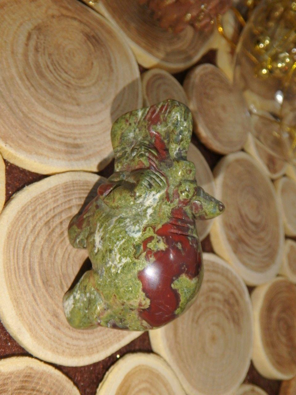 Dragons Blood Jasper Elephant Carving - Earth Family Crystals
