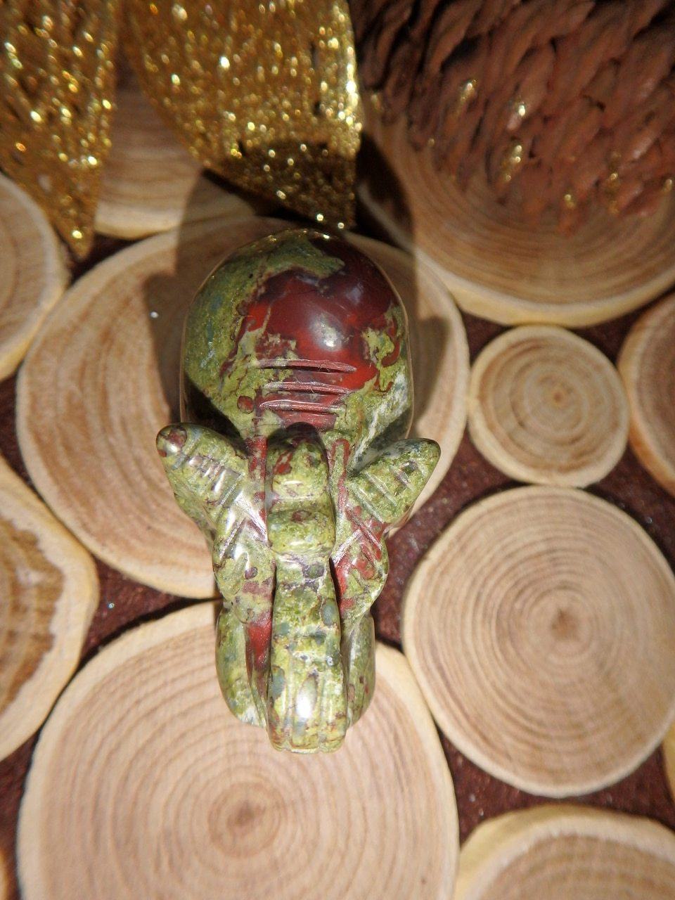 Dragons Blood Jasper Elephant Carving - Earth Family Crystals