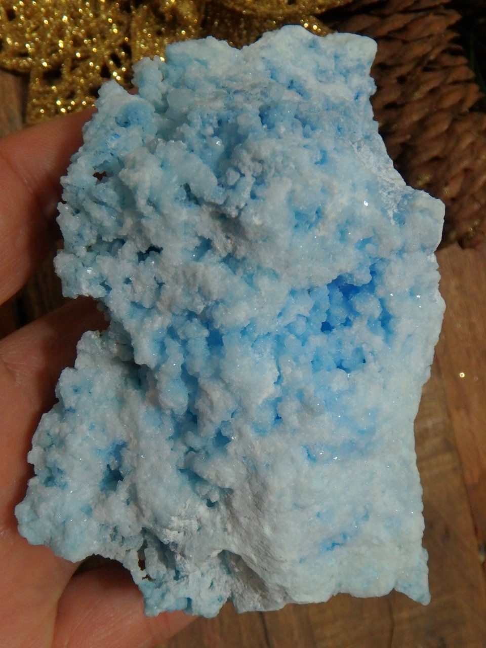 Gorgeous & Rare Blue Aragonite Large Cluster Specimen - Earth Family Crystals