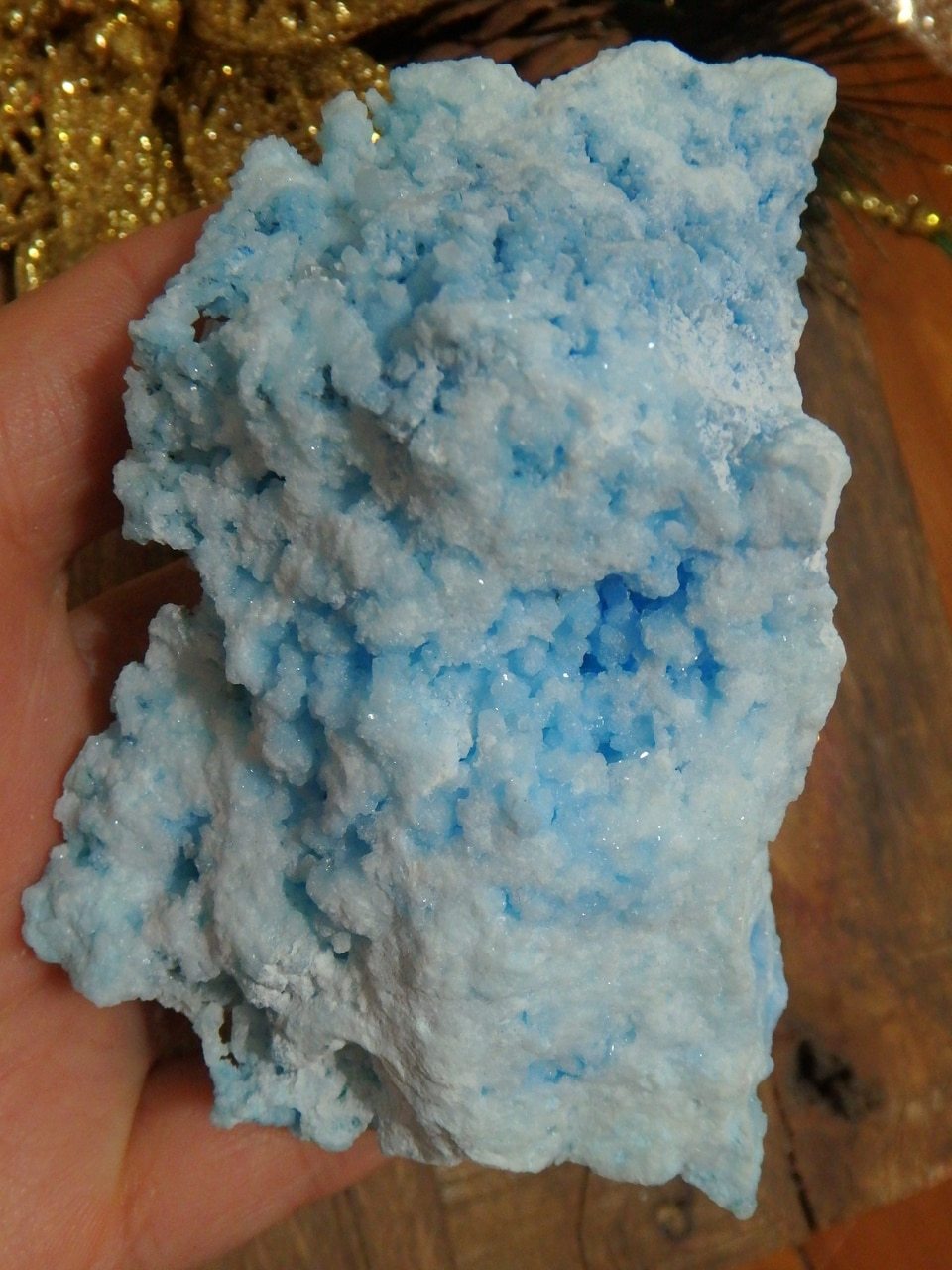 Gorgeous & Rare Blue Aragonite Large Cluster Specimen - Earth Family Crystals