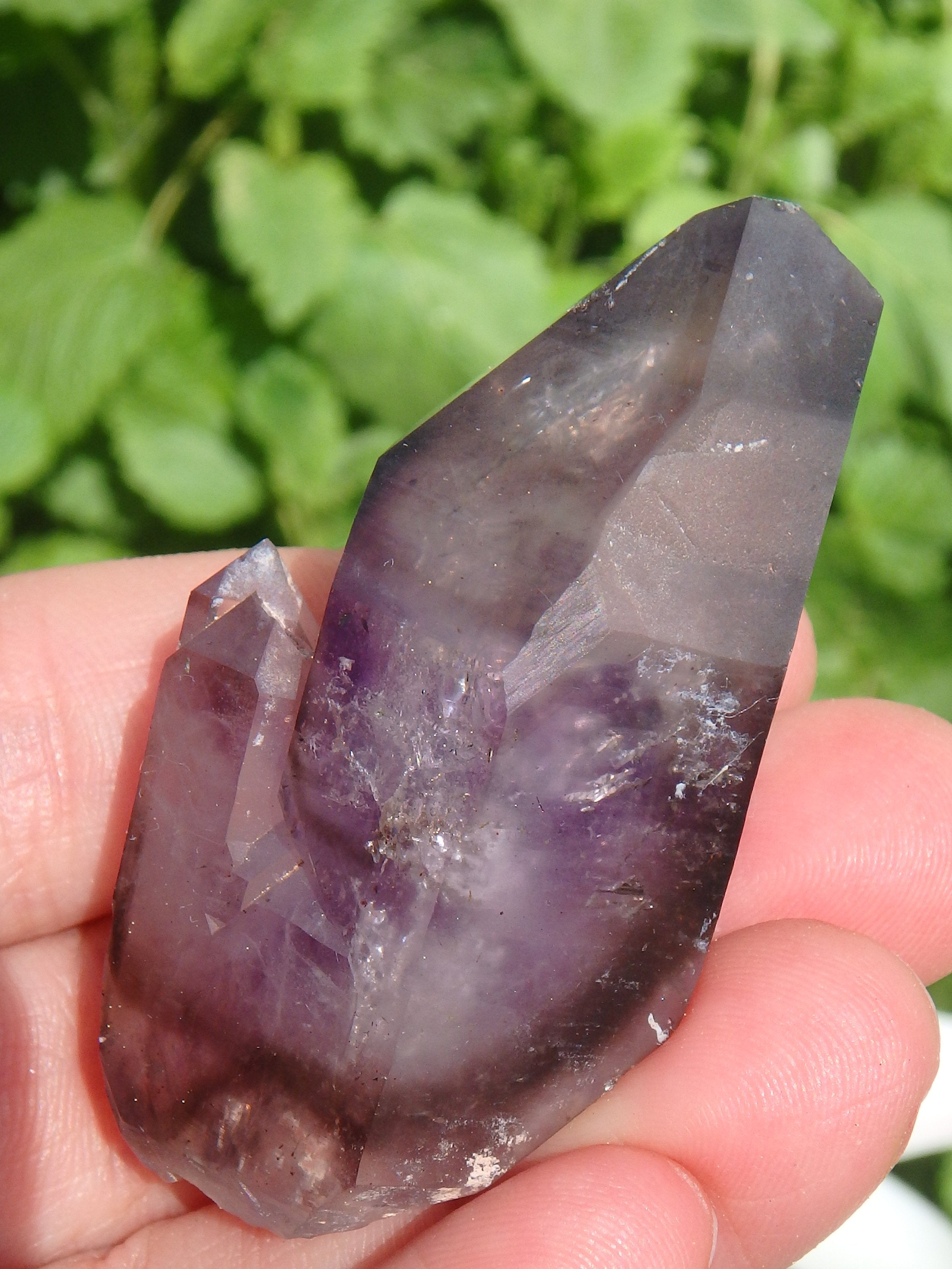 Rare~Moving Water Bubble Deep Purple Brandberg Amethyst Point From Namibia - Earth Family Crystals