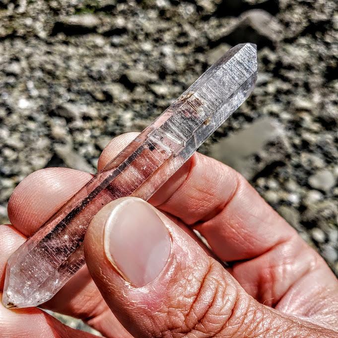 Lustrous DT Tibetan Quartz Point Specimen - Earth Family Crystals