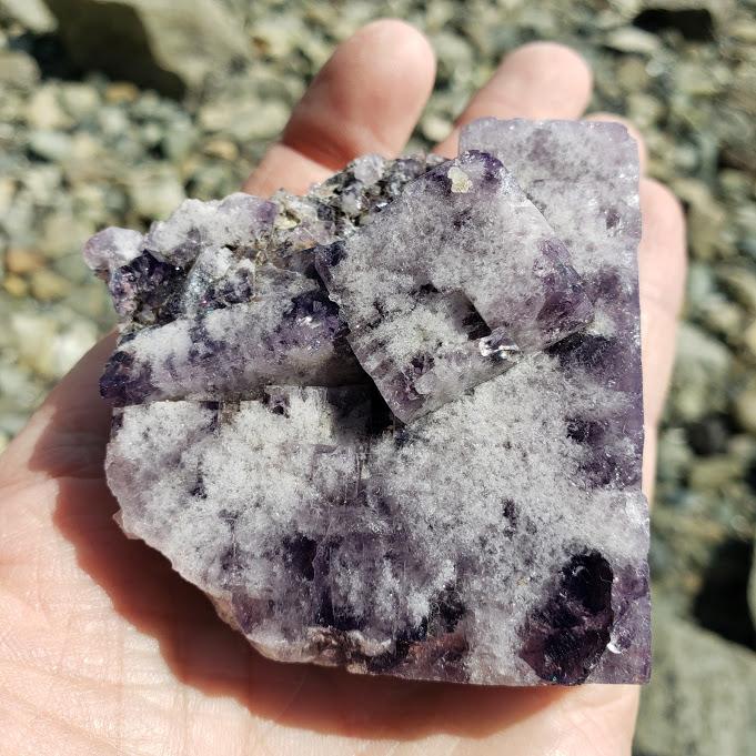 Rare Rogerley Mine Purple Fluorite Cluster from England