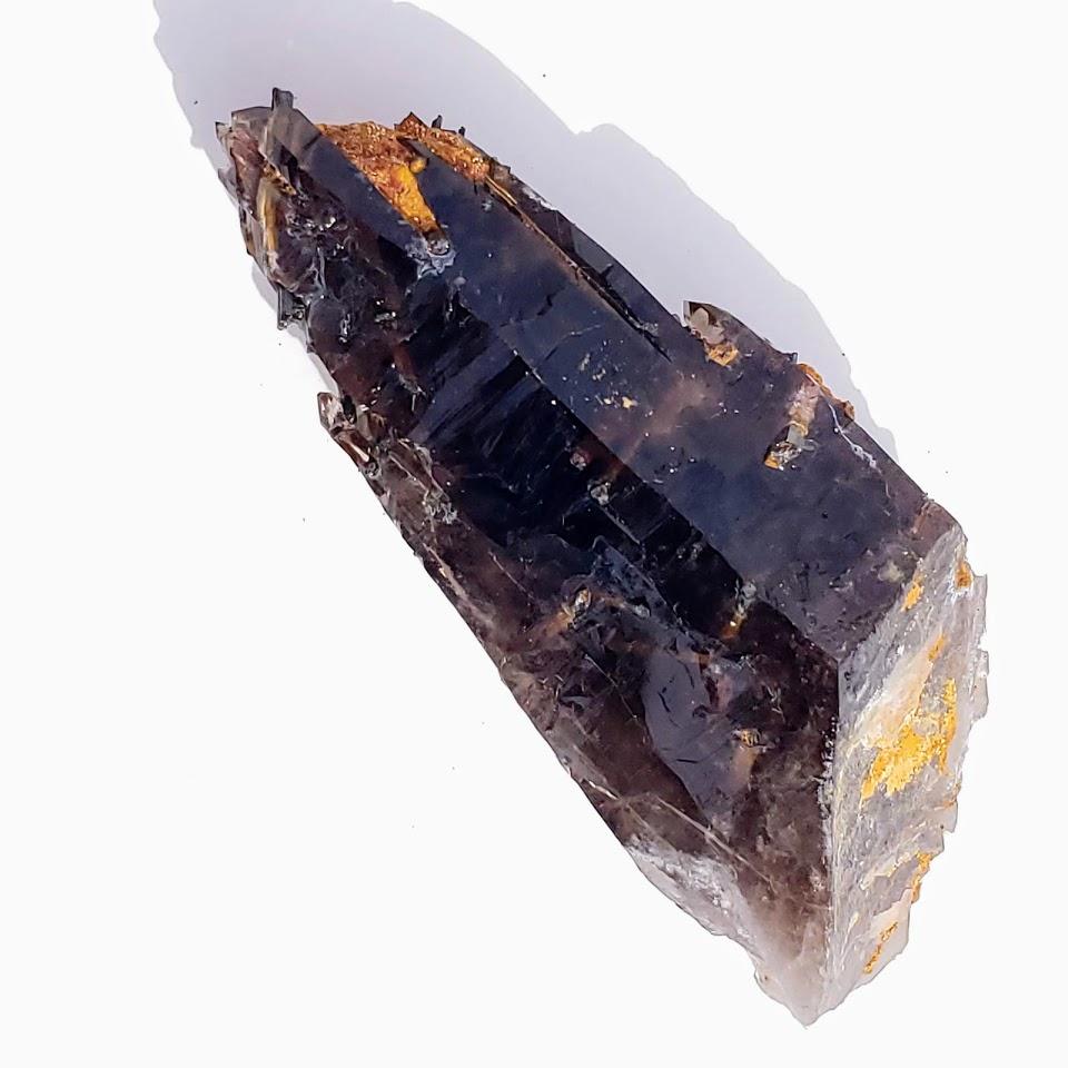 Unusual Natural Chocolate Brown Smoky Quartz With Aegirine & Feldspar Inclusions From Malawi - Earth Family Crystals