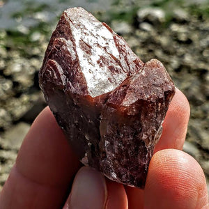 Red Amethyst Double Point From Brazil - Earth Family Crystals