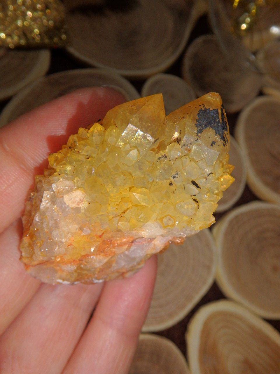 Twin Natural Deep Golden Citrine Spirit Quartz Specimen - Earth Family Crystals