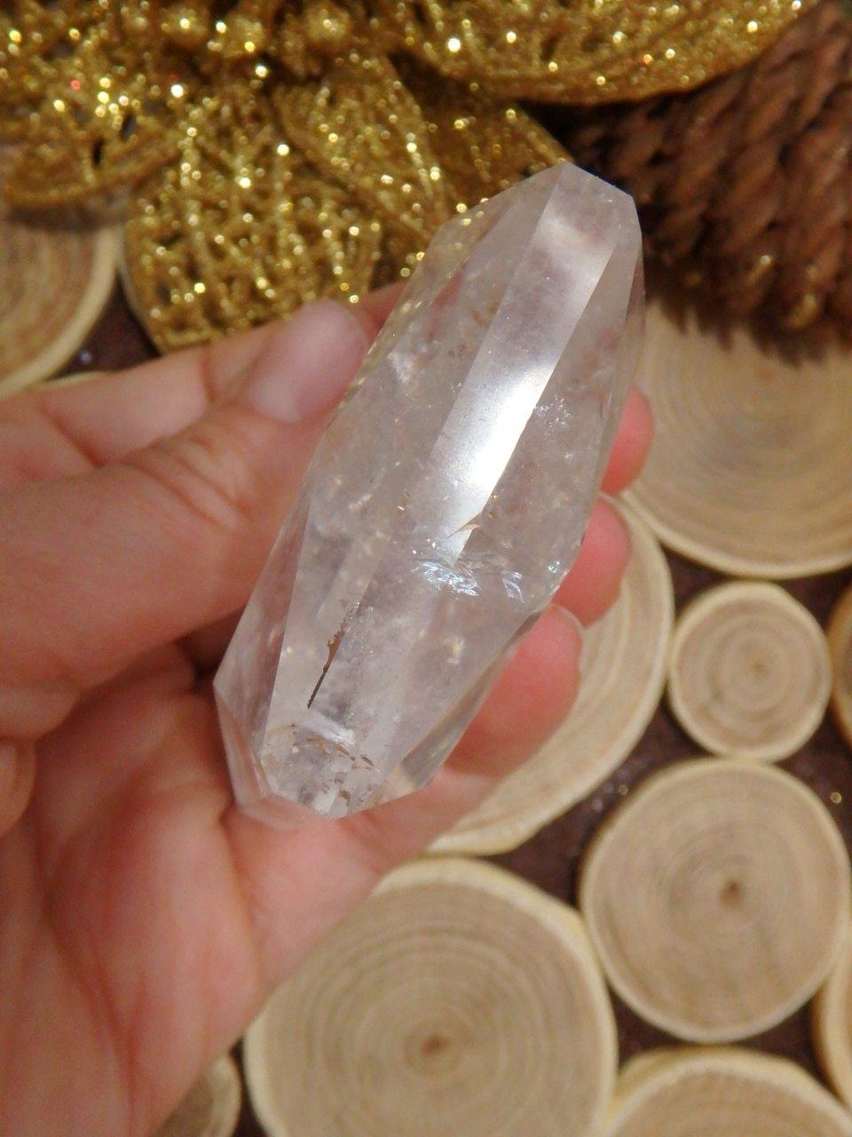 Clear Quartz Star Pentagon Sacred Geometry Carving - Earth Family Crystals