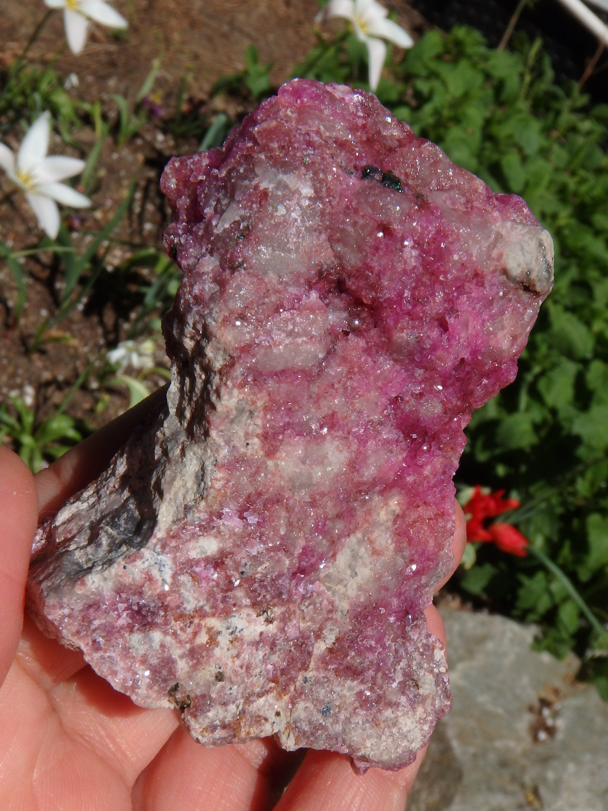 Sparkling Fuchsia Cobaltine Pink Calcite Natural Specimen