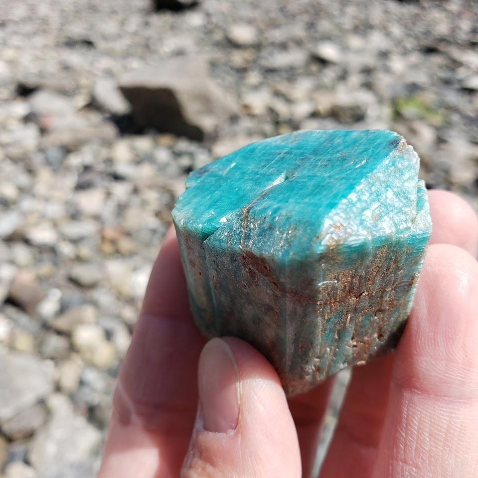 Famous Locality~ Beautifully Formed Robin Egg Blue Amazonite Point From Colorado - Earth Family Crystals