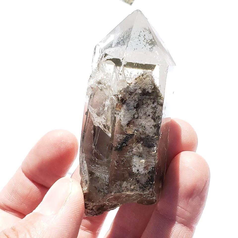 Fabulous Phantoms Shamanic Dream Quartz Natural Point From Brazil - Earth Family Crystals