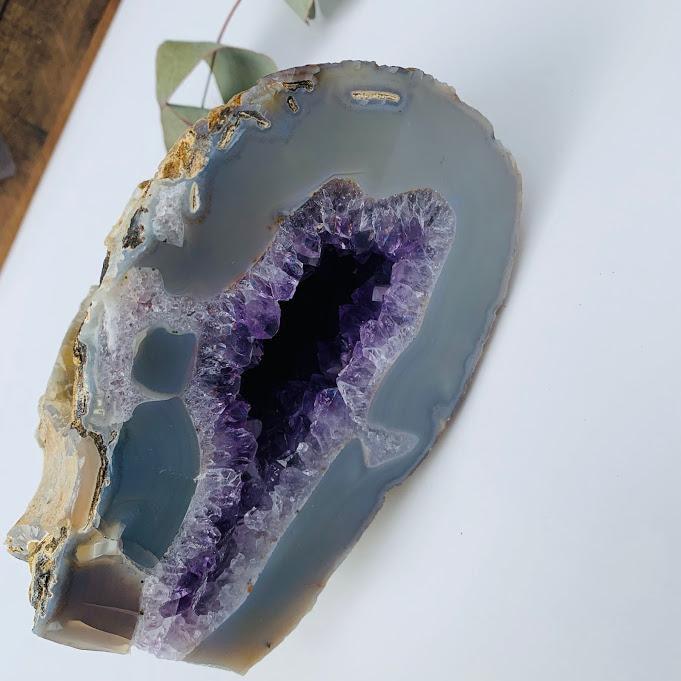 Deep Purple XL Amethyst Standing Display Specimen From Uruguay - Earth Family Crystals