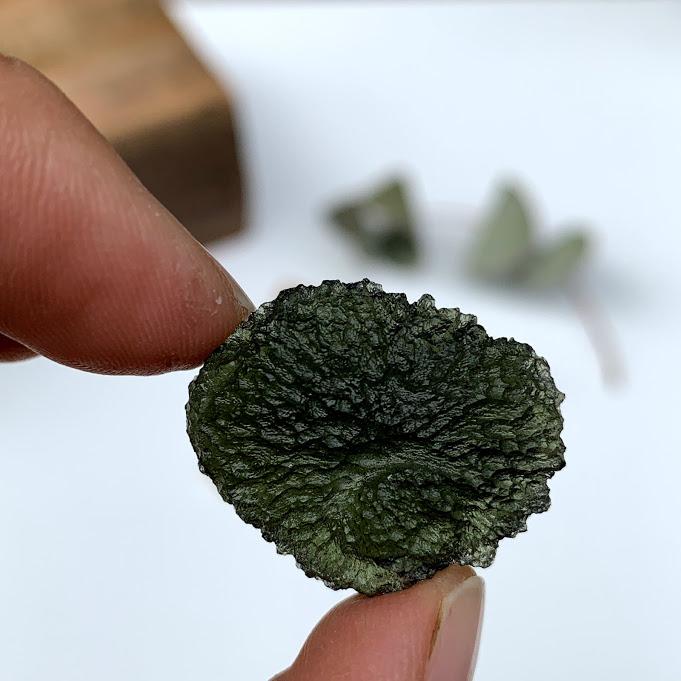 Genuine-High AA GRADE Moldavite Raw Specimen From Czech Republic #3 - Earth Family Crystals