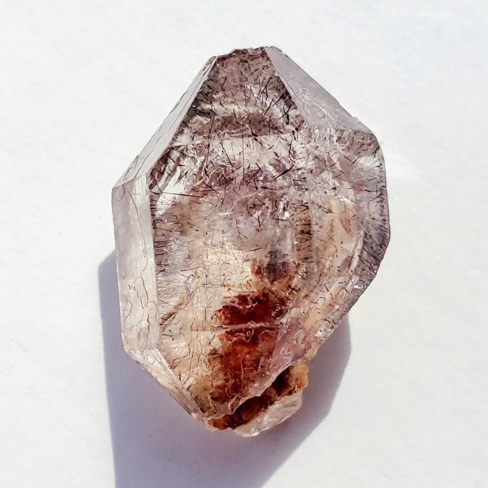 Double Terminated Natural Diamond Shape~ Super 7 Gemmy Hand Held Specimen - Earth Family Crystals