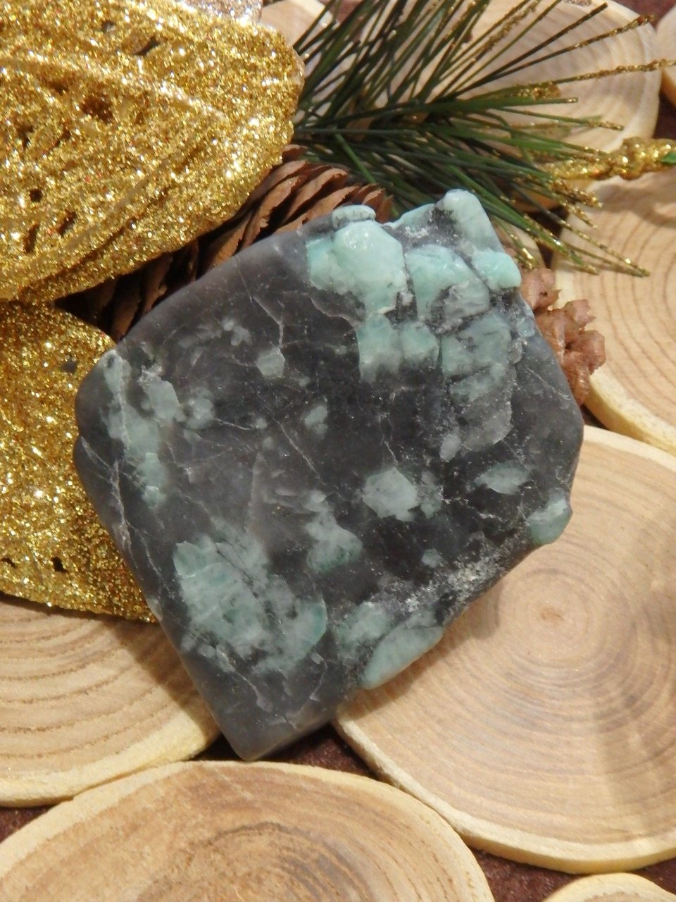 Polished Emerald Slice Free Form From Brazil 2 - Earth Family Crystals