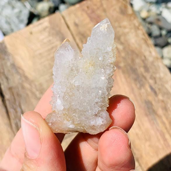 Twin Spirit Quartz Point With Citrine Inclusions From South Africa - Earth Family Crystals