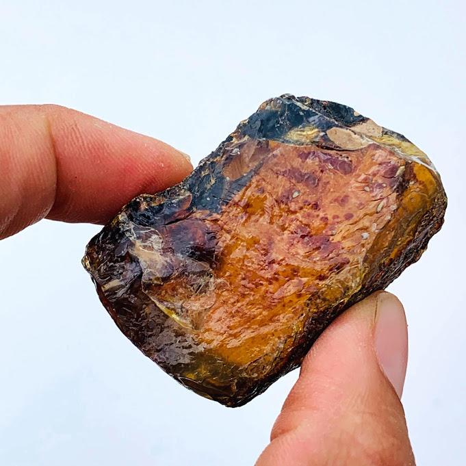 Sumatra Blue & Golden Raw Amber Chunk #3 - Earth Family Crystals