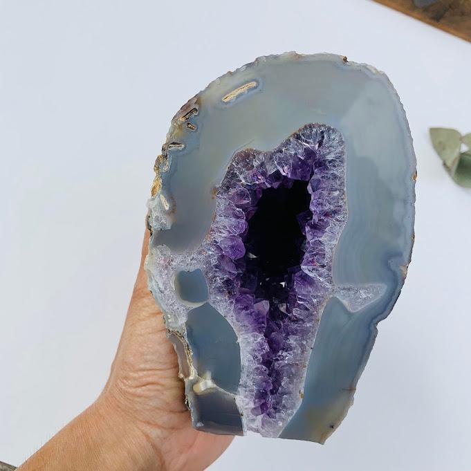 Deep Purple XL Amethyst Standing Display Specimen From Uruguay - Earth Family Crystals