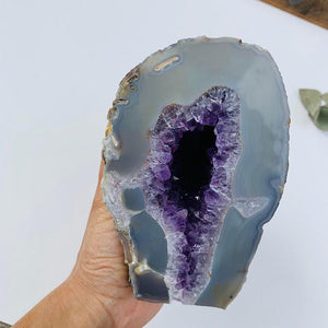 Deep Purple XL Amethyst Standing Display Specimen From Uruguay - Earth Family Crystals