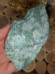 Sparkling Radiant Energy Chunky Mint Green Fuchsite Raw Specimen - Earth Family Crystals