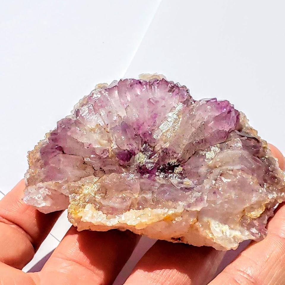 PRIVATE LISTING For Karen.S~Incredible Beauty Lavender Purple Amethyst Flower Natural Elestial Formation From India - Earth Family Crystals