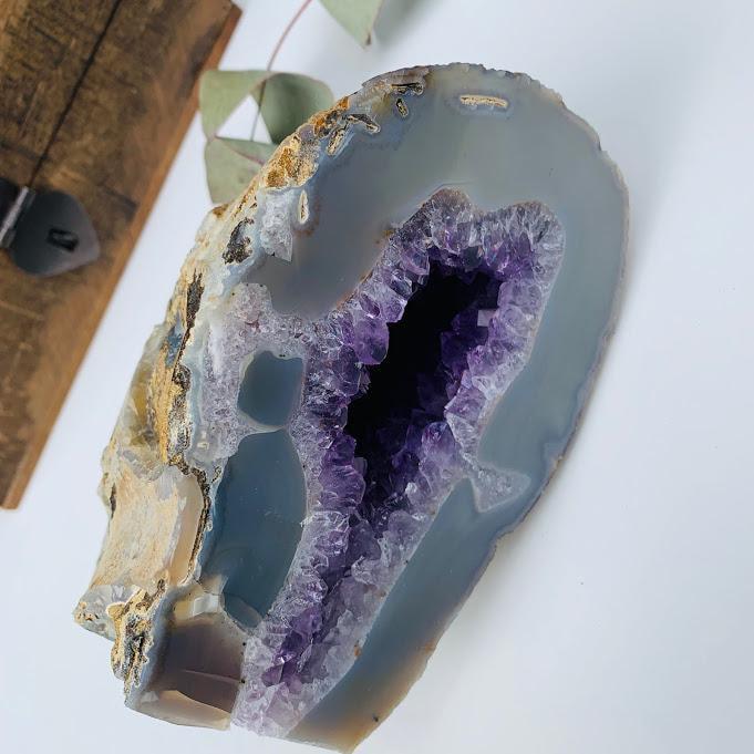 Deep Purple XL Amethyst Standing Display Specimen From Uruguay - Earth Family Crystals