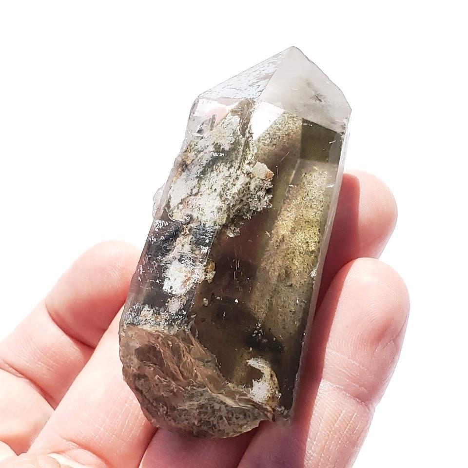Fabulous Phantoms Shamanic Dream Quartz Natural Point From Brazil - Earth Family Crystals