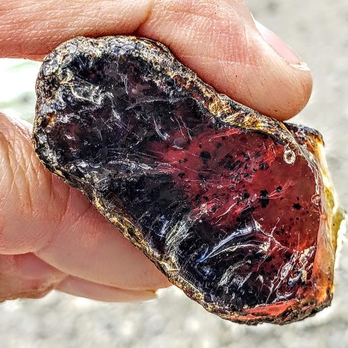 Rare Cognac & Blue Raw Amber Specimen From Indonesia #2 - Earth Family Crystals