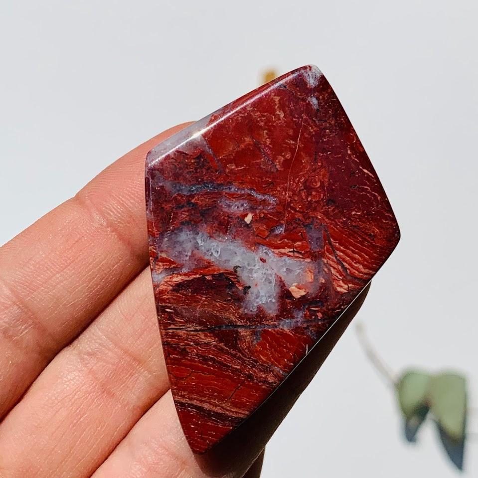 Agate & Red Jasper Cabochon Ideal for Crafting - Earth Family Crystals