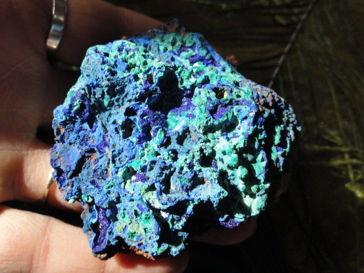 Vibrant Green & Blue AZURITE/ MALACHITE CLUSTER* - Earth Family Crystals