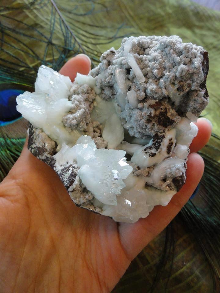 Fabulous Mint GREEN APOPHYLLITE & Creamy Pink STILBITE Display Specimen* - Earth Family Crystals