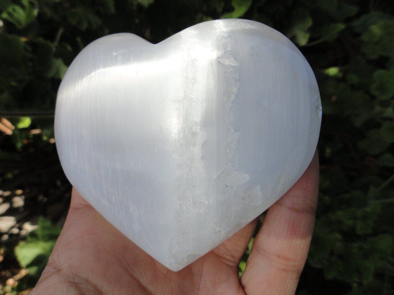 Beautiful SELENITE HEART* - Earth Family Crystals