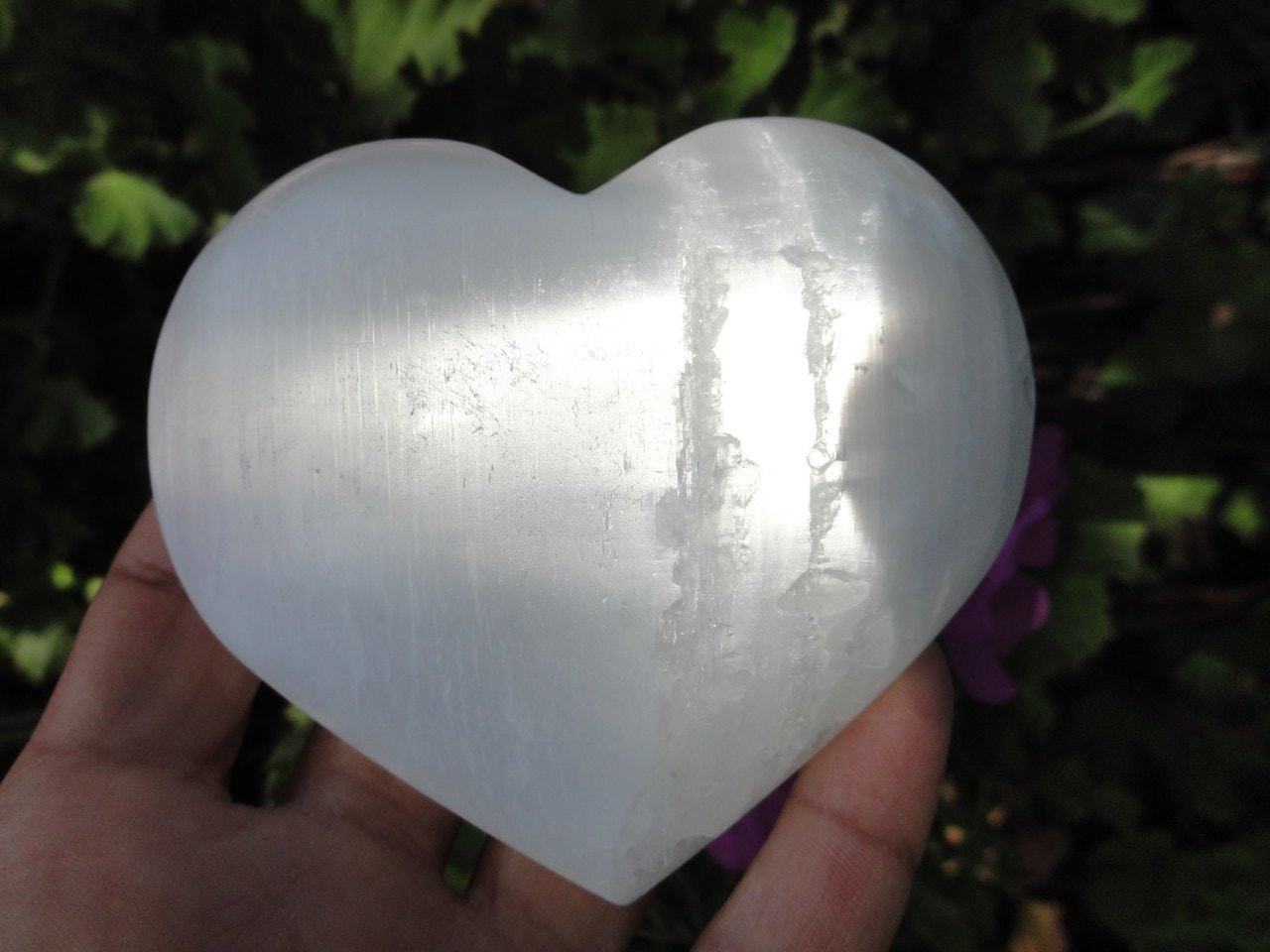 Beautiful SELENITE HEART* - Earth Family Crystals