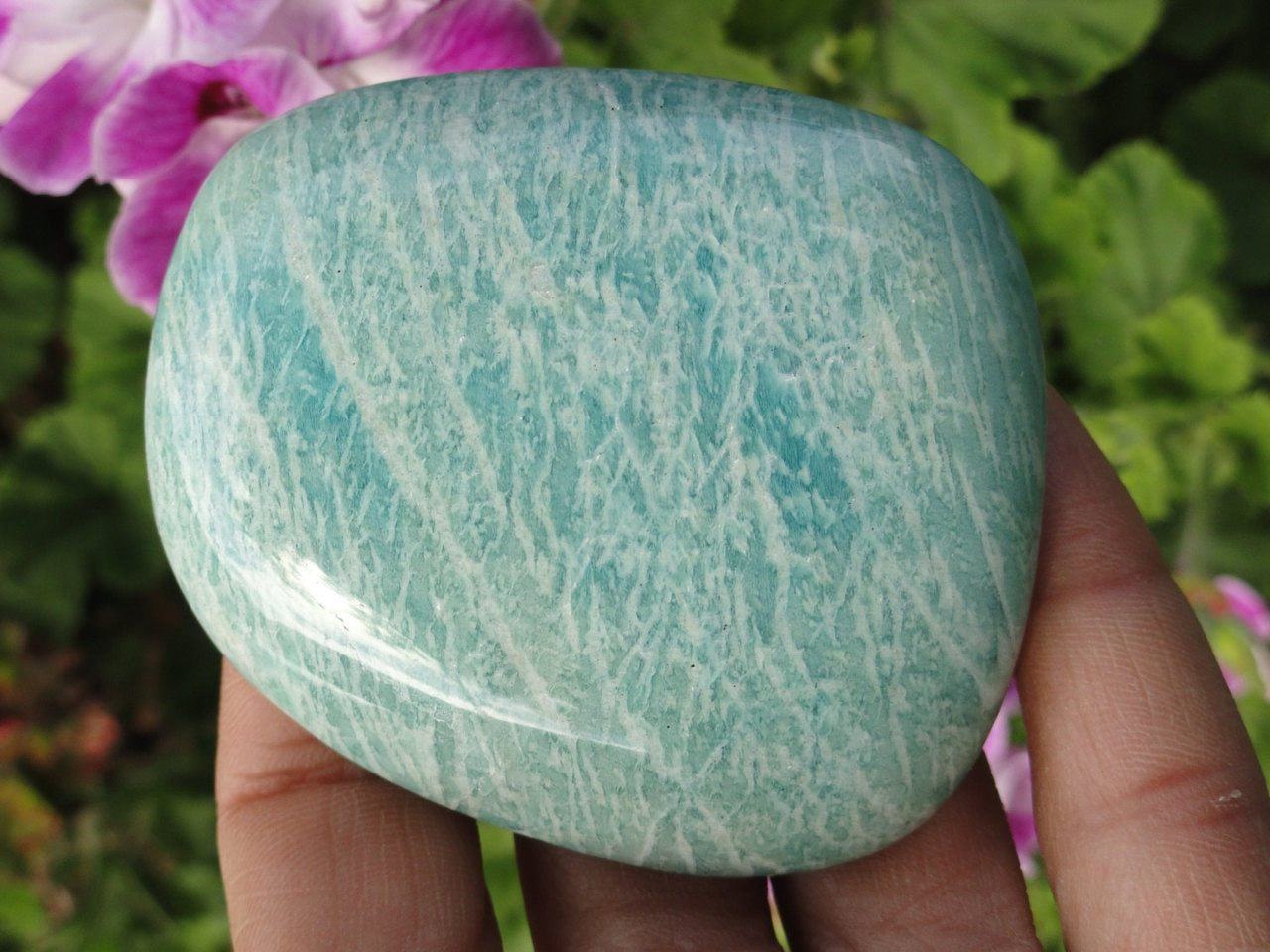 AMAZONITE PALM STONE~ Stone of Enhancing loving communication,Prosperity, Healing* - Earth Family Crystals