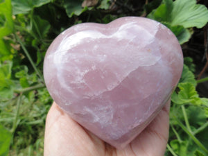 XL Sweet Pink Puffy ROSE QUARTZ Heart~Emotional Balancer, Attracts Love, Heart Chakra healer* - Earth Family Crystals