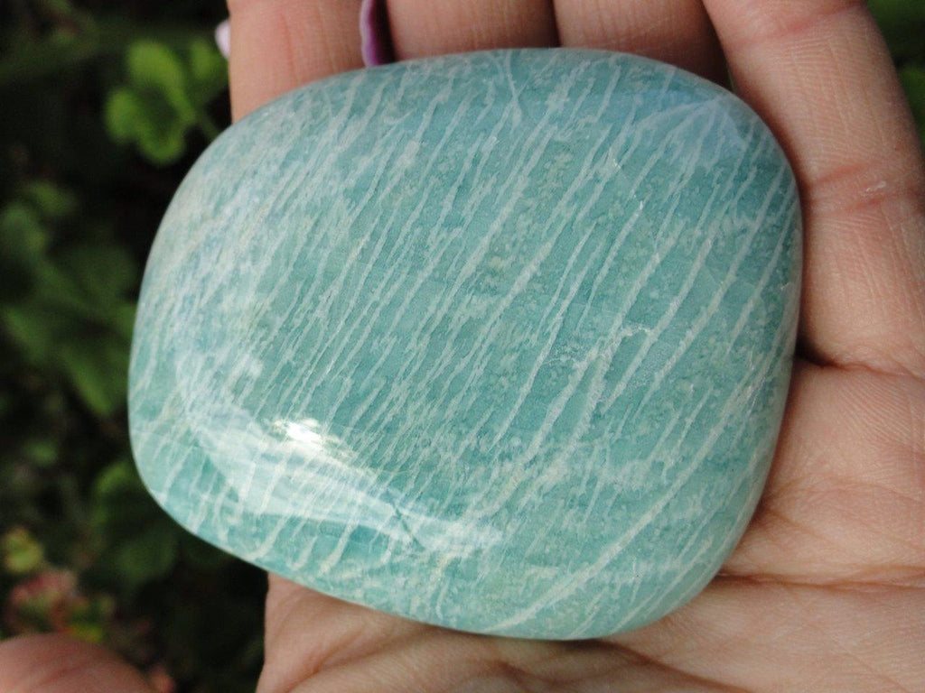 AMAZONITE PALM STONE~ Stone of Enhancing loving communication,Prosperity, Healing* - Earth Family Crystals