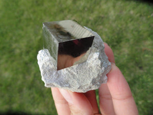 Amazing Natural Pyrite Cube in Matrix* - Earth Family Crystals