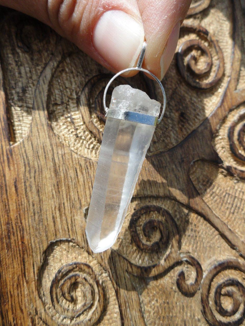 Brazilian LEMURIAN SEED PENDANT In Sterling Silver (Includes Free Silver Chain) * - Earth Family Crystals