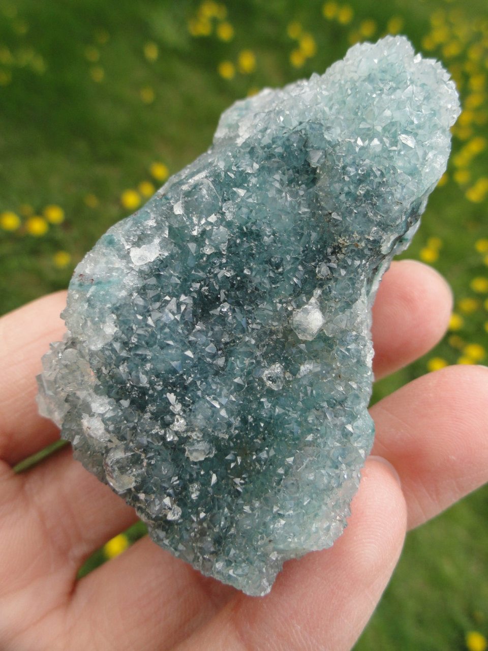Extra Sparkly CHALCEDONY & QUARTZ SPECIMEN With a Sprinkling of Baby Apophyllites* - Earth Family Crystals