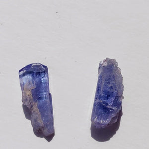 Set of 2 Natural Gemmy Violet Tanzanite Dainty Points in Collectors Box from Tanzania #5