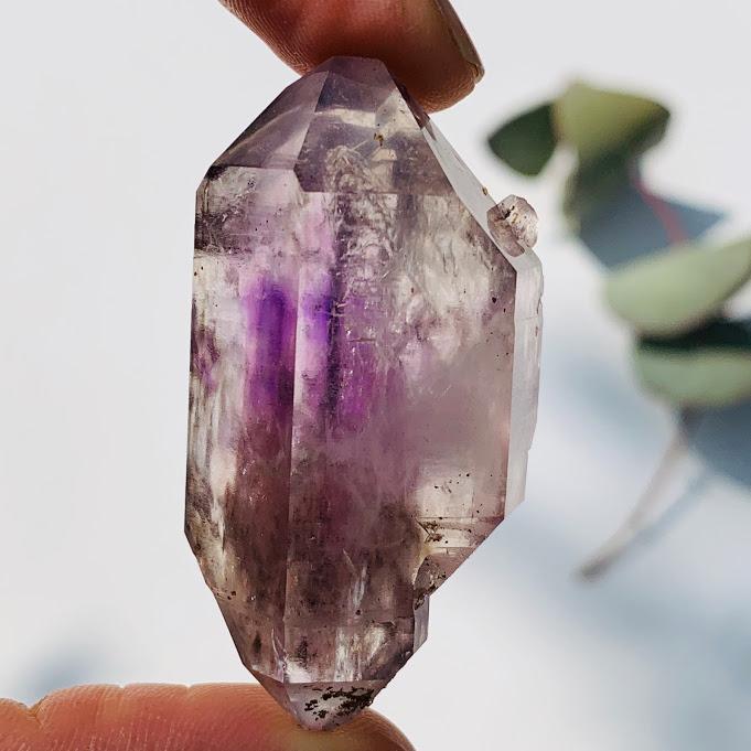 Reserved fo Gina D. Rare Moving Water Bubble~ Gorgeous Double Terminated Brandberg Amethyst Specimen From Nambia - Earth Family Crystals