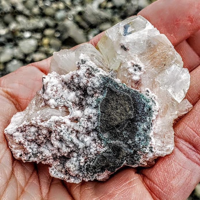 Blooming Pink Stilbite & Green Apophyllite Cluster From India - Earth Family Crystals