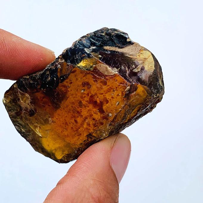 Sumatra Blue & Golden Raw Amber Chunk #3 - Earth Family Crystals
