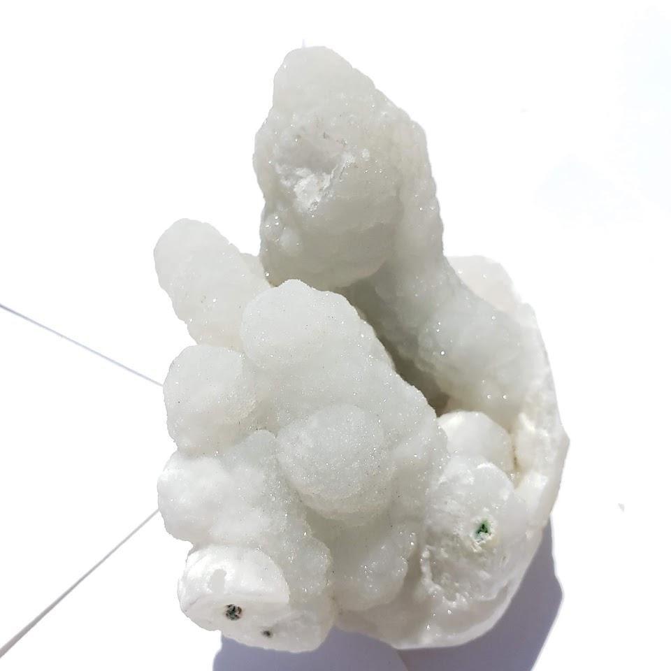 Amazing Shimmering Clear Chalcedony Standing Cluster From India - Earth Family Crystals