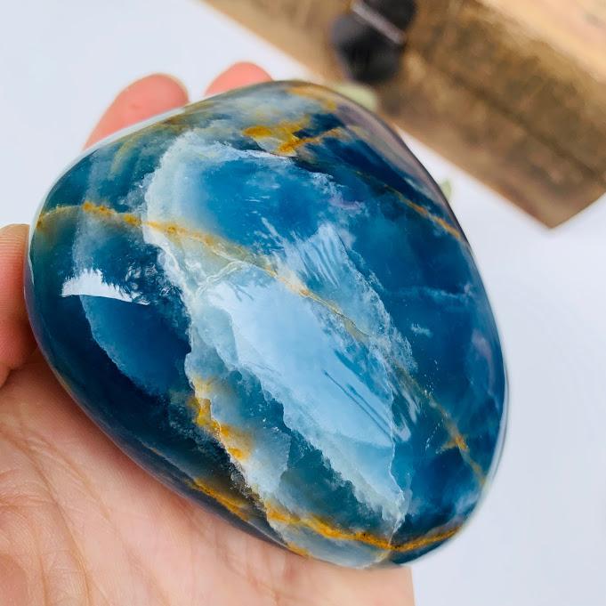 Fabulous Sky Blue Chunky Lemurian Aquatine Blue Calcite Free Form from Argentina - Earth Family Crystals