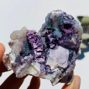 Rare Druzy Purple Crystalline & Bytrodial Formation Raw Tiffany Stone Collectors Specimen - Earth Family Crystals